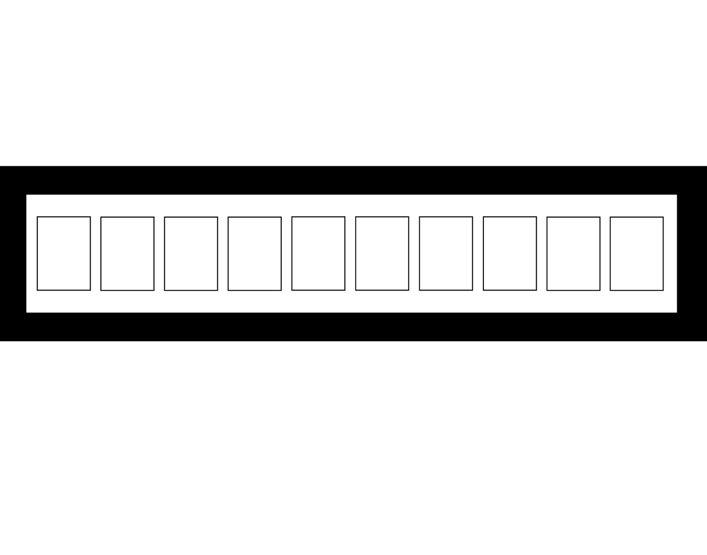 4x6-inch Multi 1-14 Opening Black Picture Frame