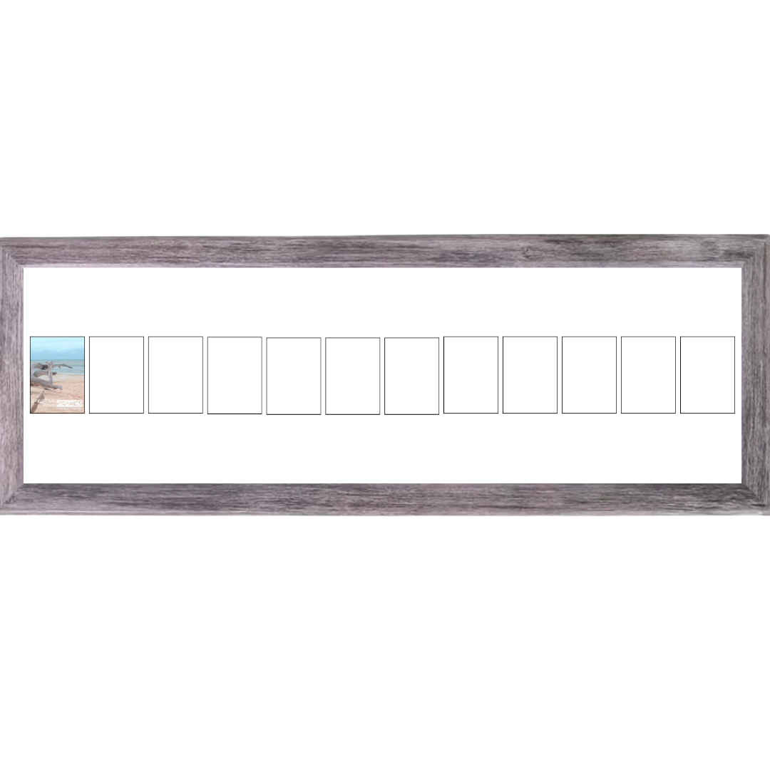 4x6 -inch Multi 1-14 Opening Hamptons Driftwood Picture Frame Collage
