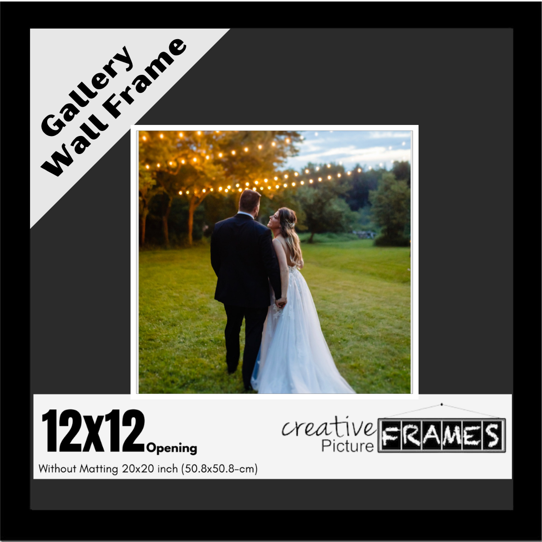 Gallery Wall Picture Frame 20x20 with Mat Opening Option