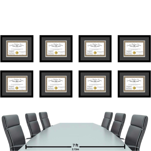 6x8 Black Diploma Frame with Mat