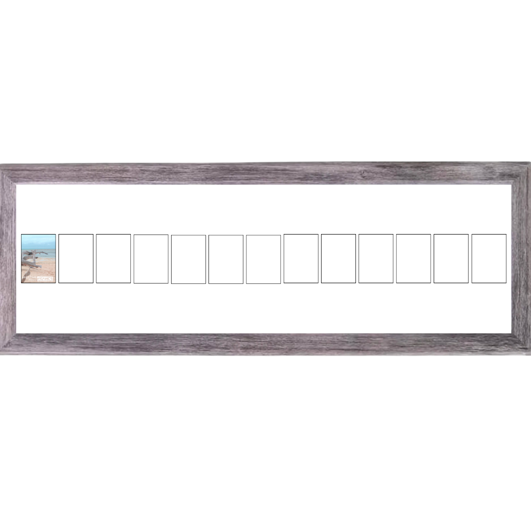 4x6 -inch Multi 1-14 Opening Hamptons Driftwood Picture Frame Collage