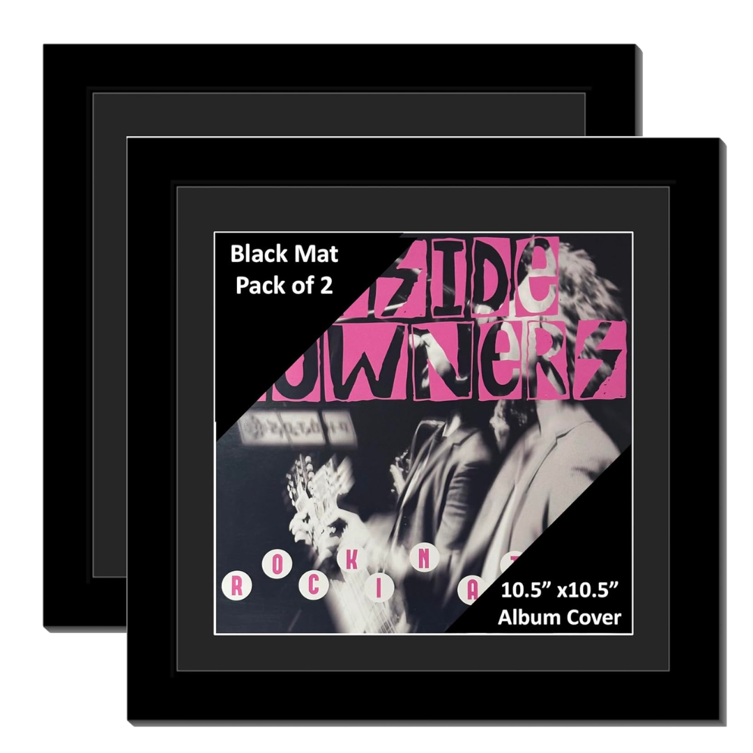 10.5x10.5-inch Manhattan Black Vinyl Album Cover Record Frame