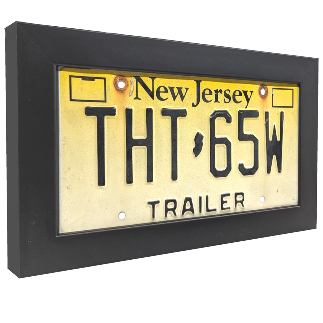 Black License Plate Wall Frame 5-7/8" x 10-7/8" inch
