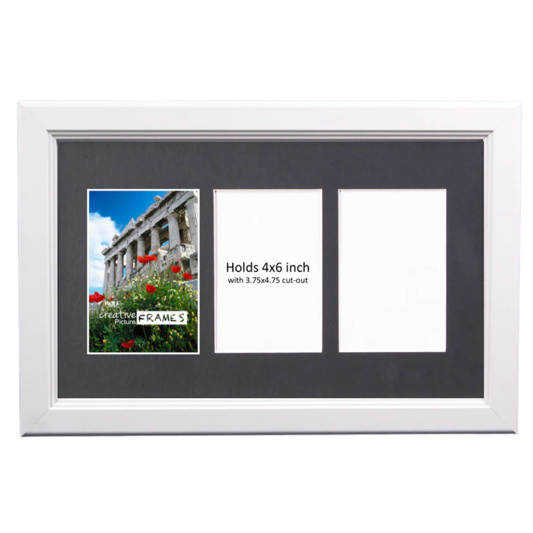 4x6 -inch Multi 2-12 Opening Cottage White Picture Frame Collage