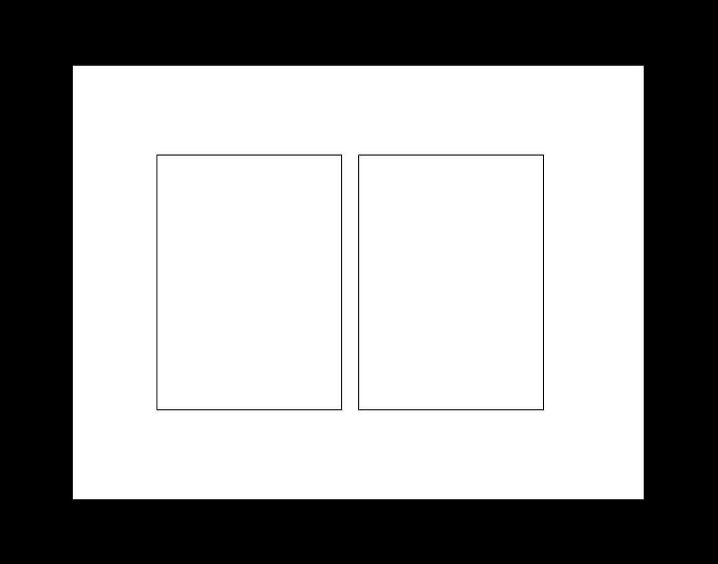 4x6-inch Multi 1-14 Opening Black Picture Frame