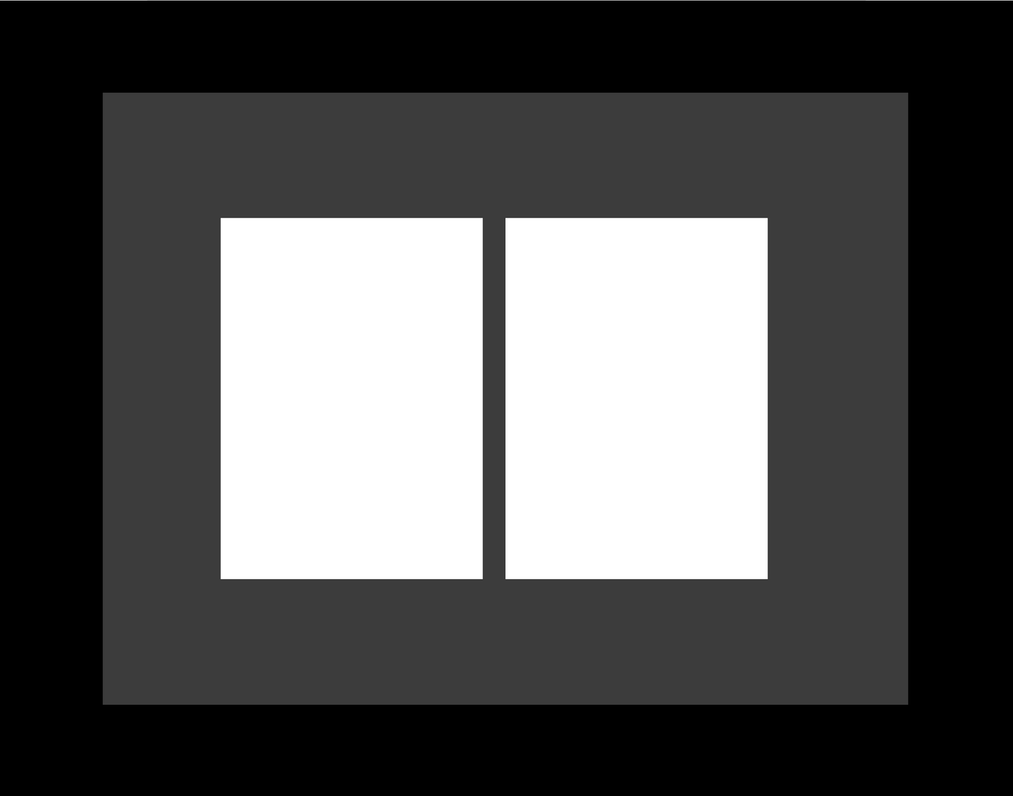 4x6-inch Multi 1-14 Opening Black Picture Frame