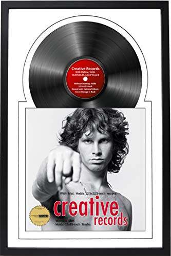 12" Manhattan Black Jukebox Record Frame, Holds One 12" Disc and Album Cover