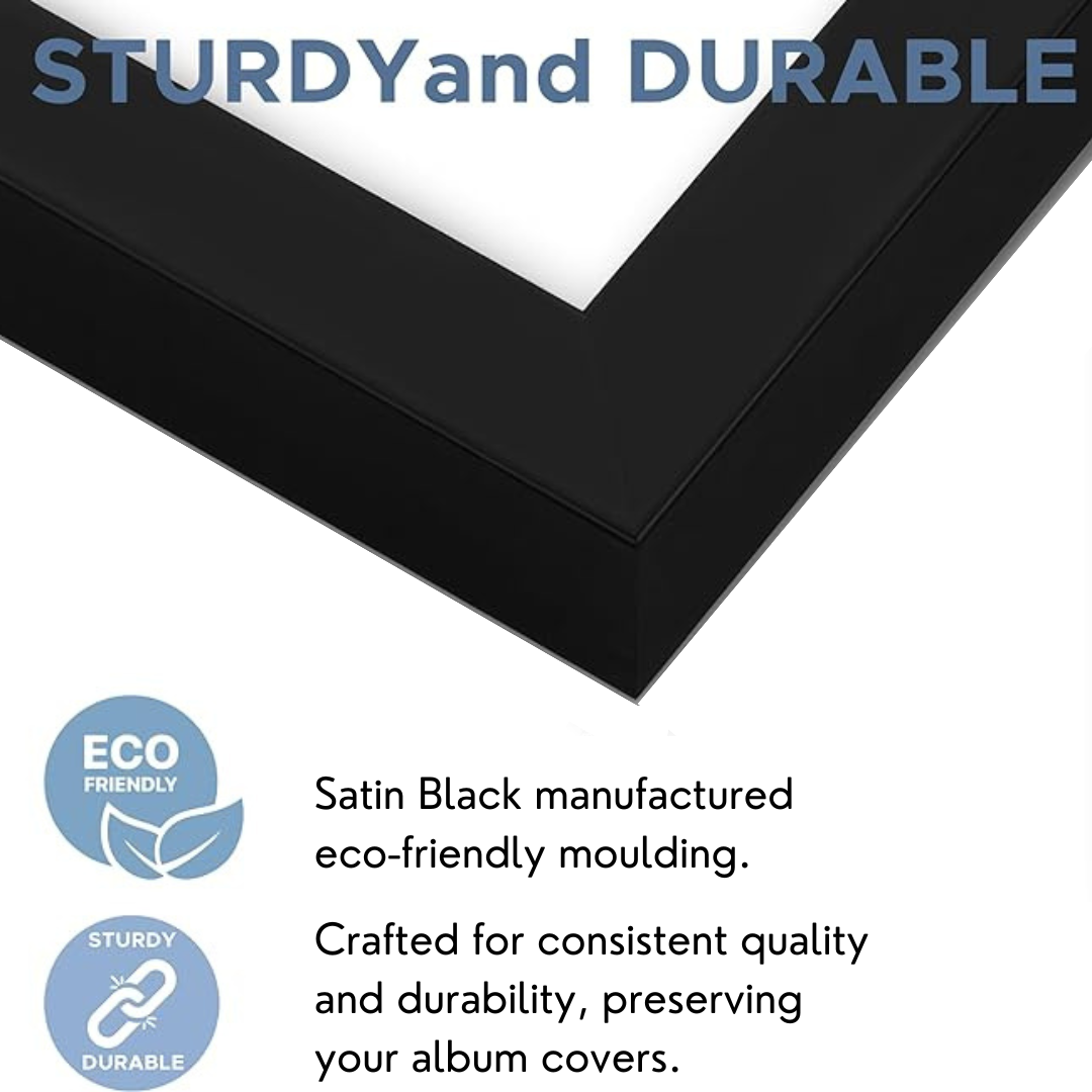 16”x 20” Black Picture Frame Includes White Mat/Black Core To Hold 8x10-inch Media, Includes Installed Sawtooth Hangers