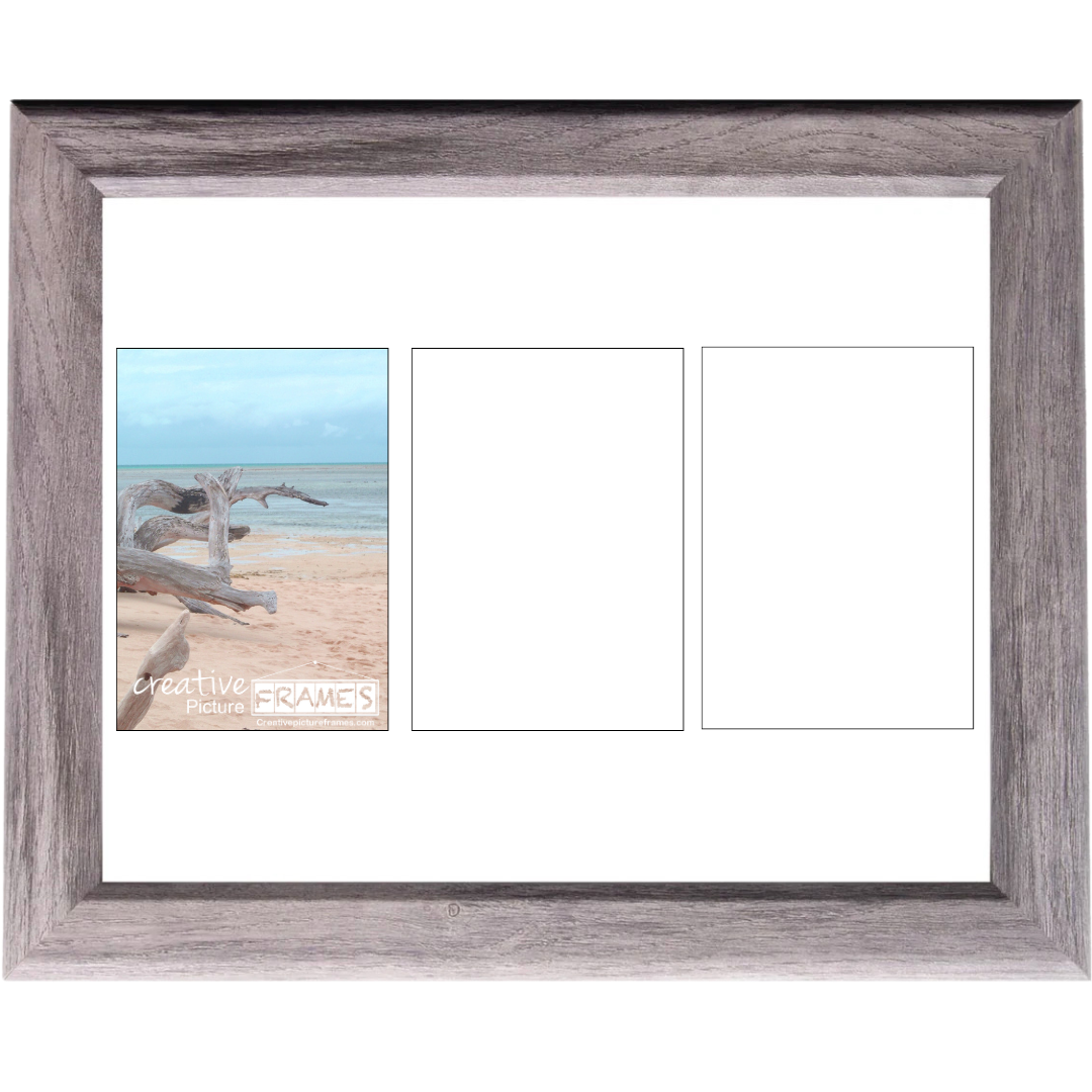 5x7 -inch 1-10 Opening Hamptons Driftwood Picture Frame Collage