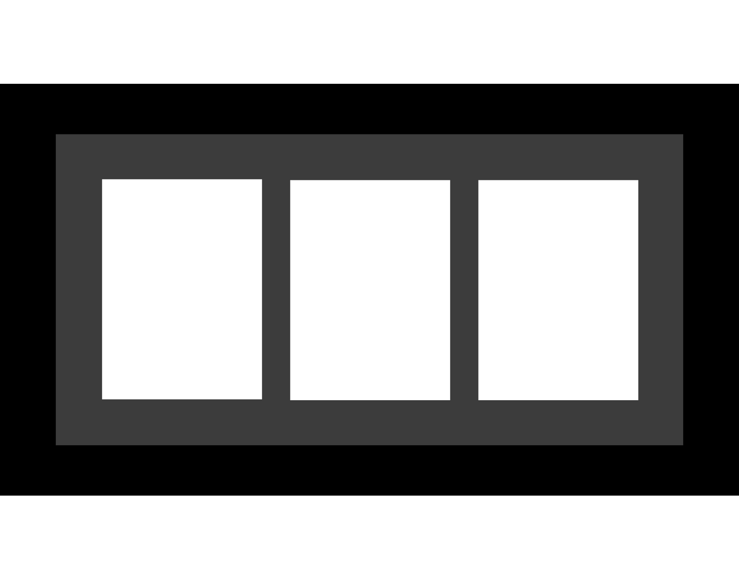 4x6-inch Multi 1-14 Opening Black Picture Frame