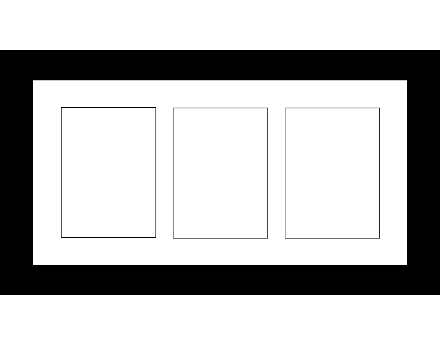 4x6-inch Multi 1-14 Opening Black Picture Frame