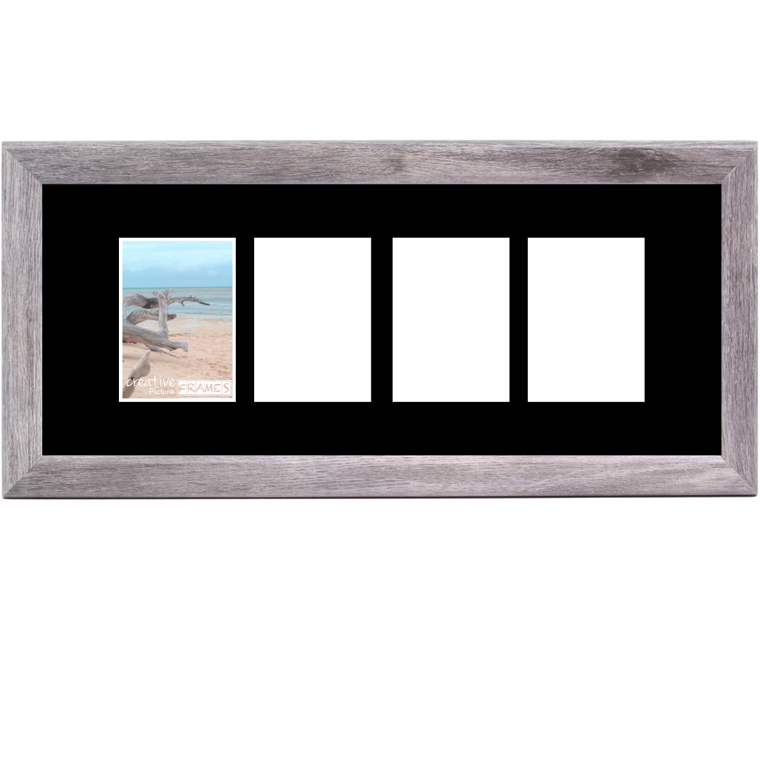 4x6 -inch Multi 1-14 Opening Hamptons Driftwood Picture Frame Collage