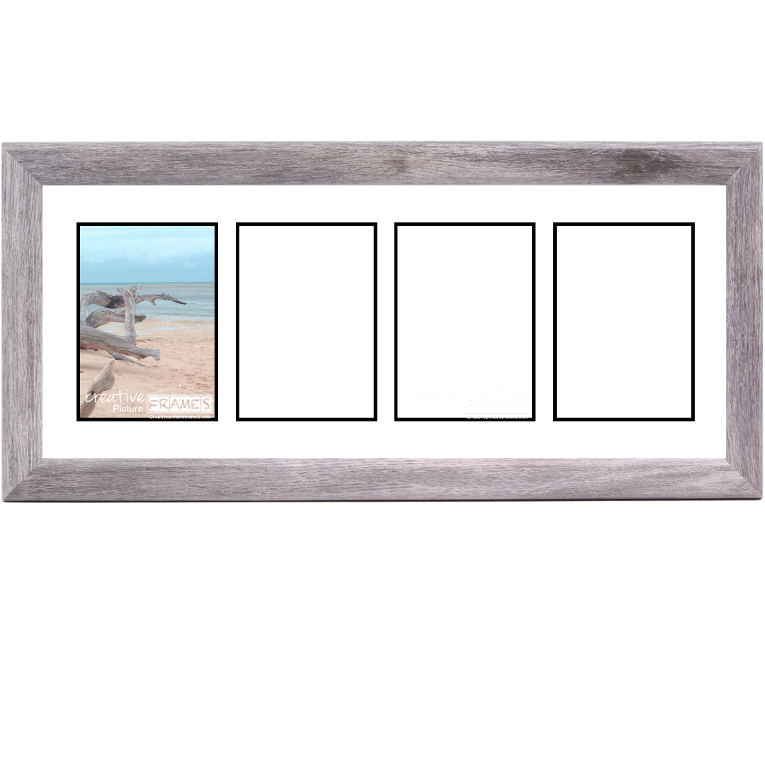 4x6 -inch Multi 1-14 Opening Hamptons Driftwood Picture Frame Collage
