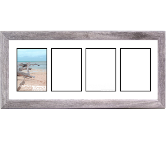 4x6-inch Multi Opening Driftwood Picture Frame