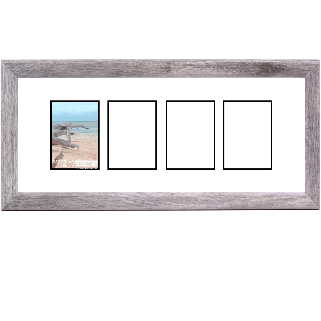 4x6 -inch Multi 1-14 Opening Hamptons Driftwood Picture Frame Collage