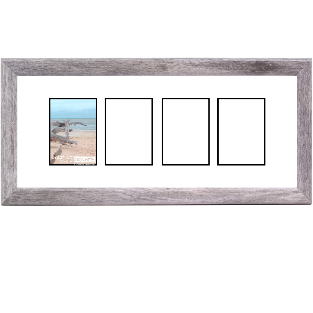 4x6-inch Multi Opening Driftwood Picture Frame