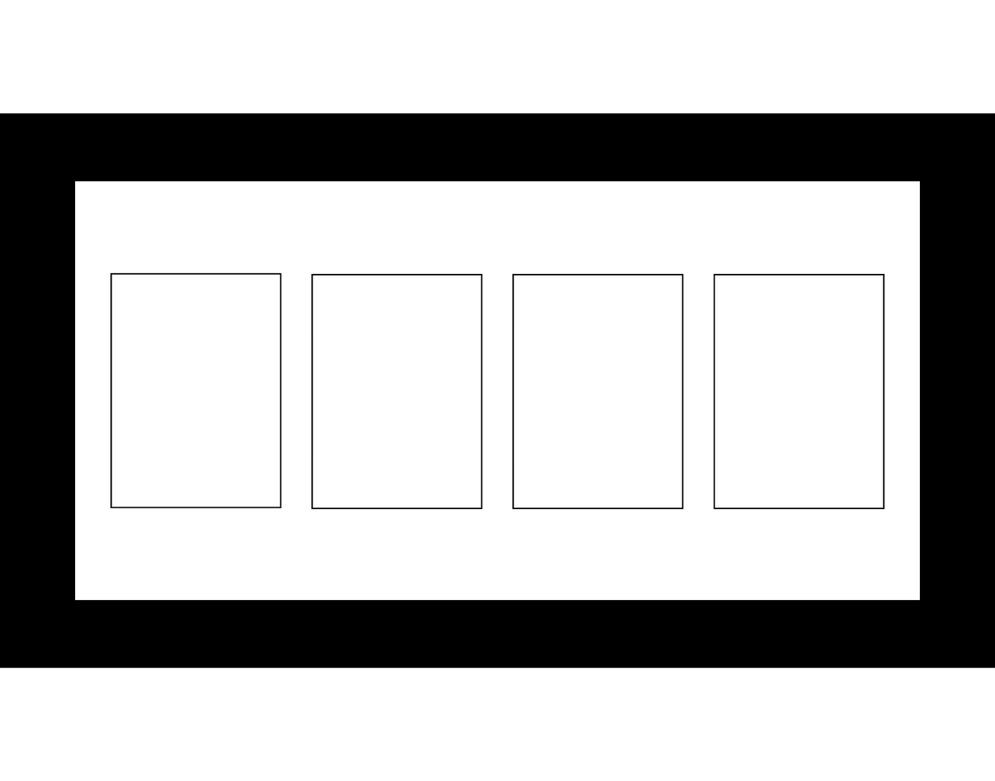 4x6-inch Multi 1-14 Opening Black Picture Frame