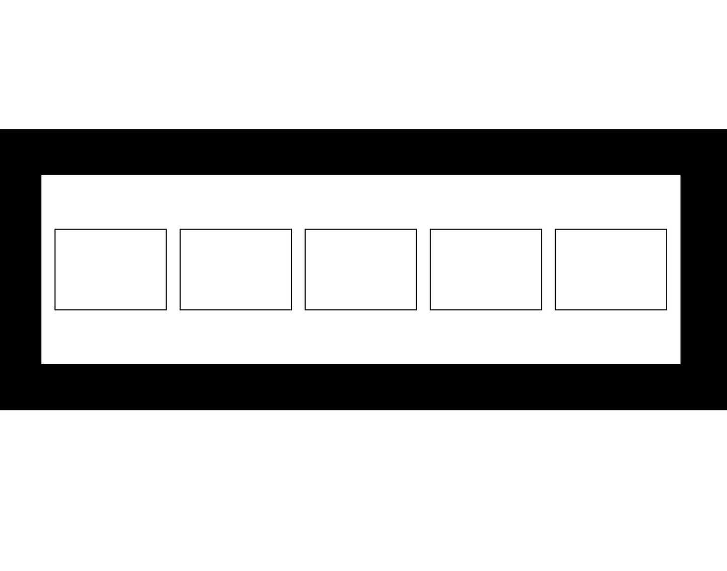 4x6 -inch Multi 1-6 Opening Manhattan Black Vertical Picture Frame Collage