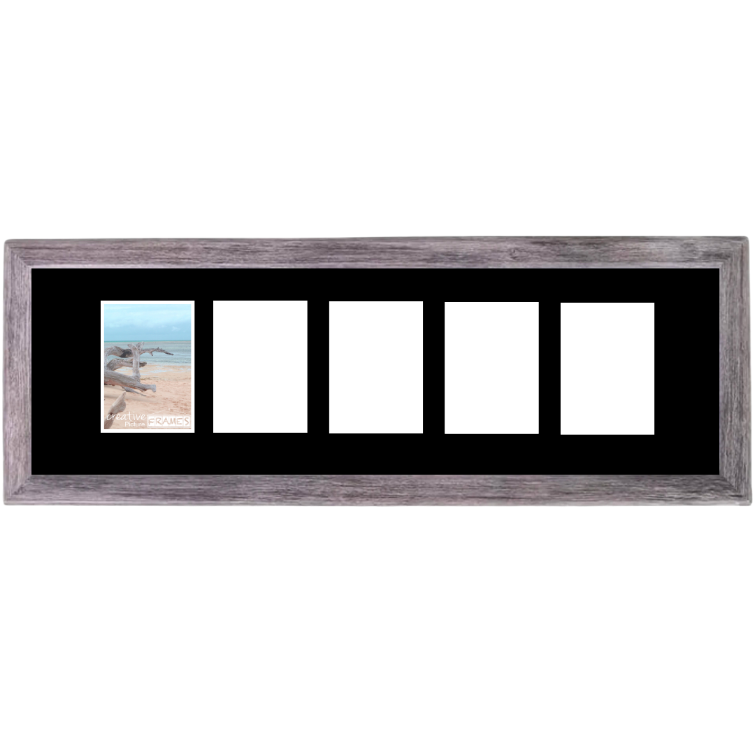 4x6-inch Multi Opening Driftwood Picture Frame