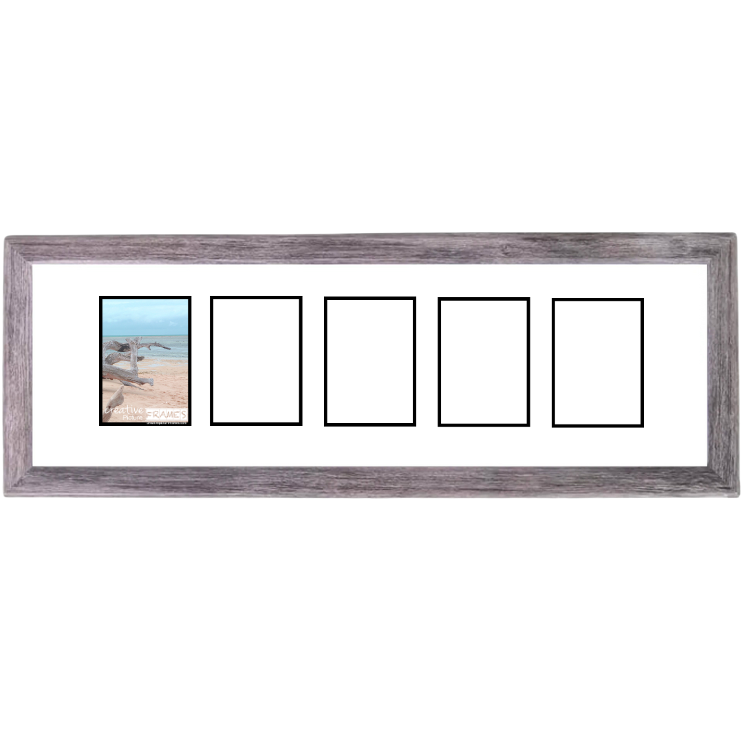 4x6 -inch Multi 1-14 Opening Hamptons Driftwood Picture Frame Collage