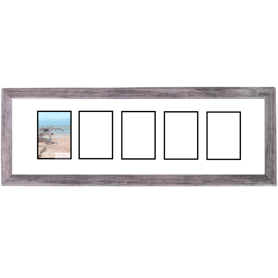 4x6-inch Multi Opening Driftwood Picture Frame