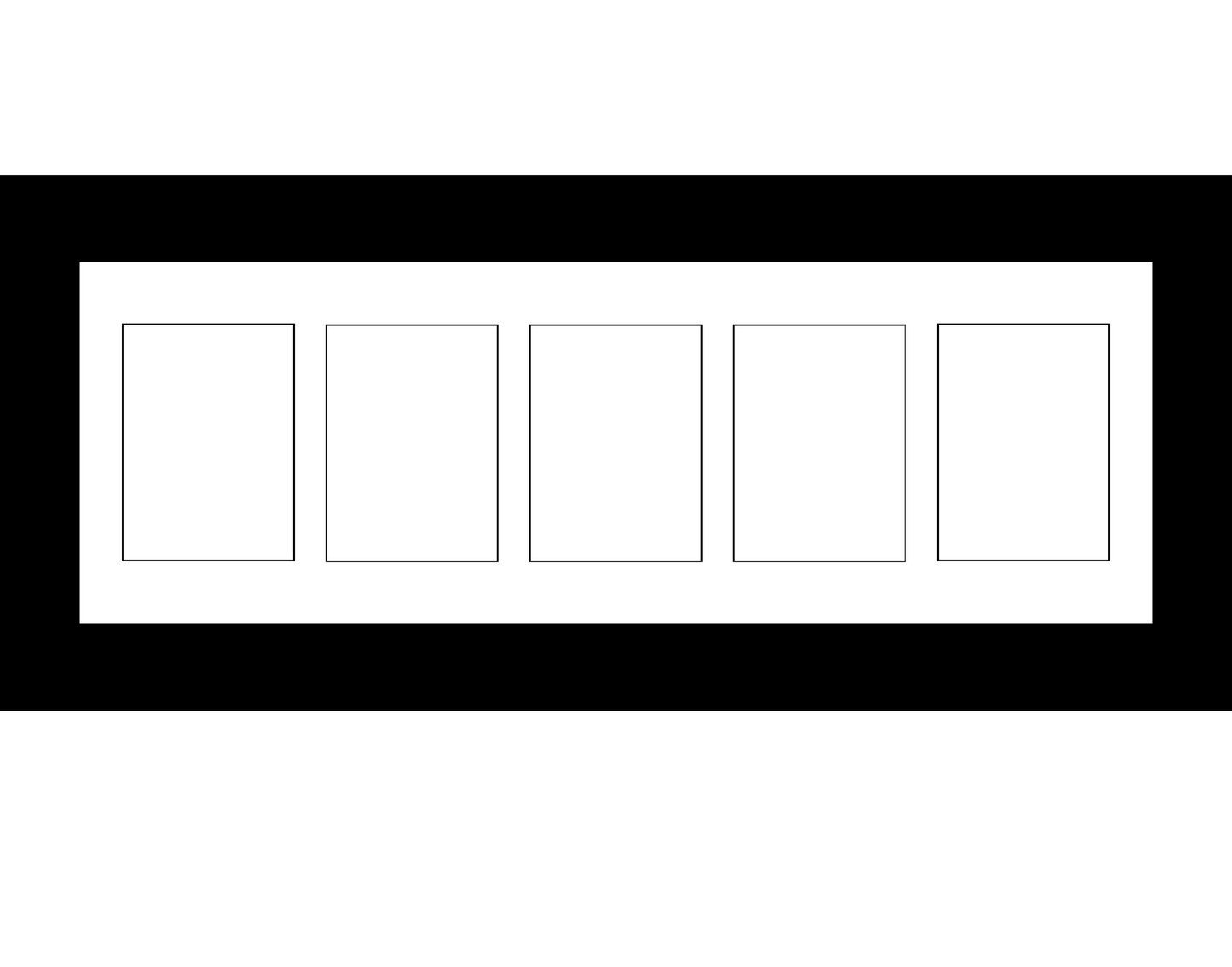 4x6-inch Multi 1-14 Opening Black Picture Frame