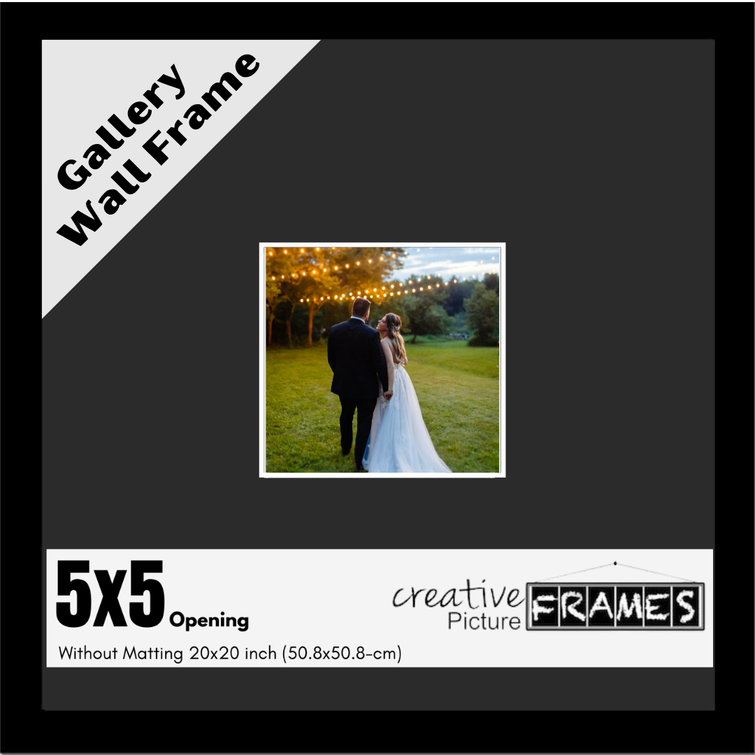 Gallery Wall Picture Frame 20x20 with Mat Opening Option