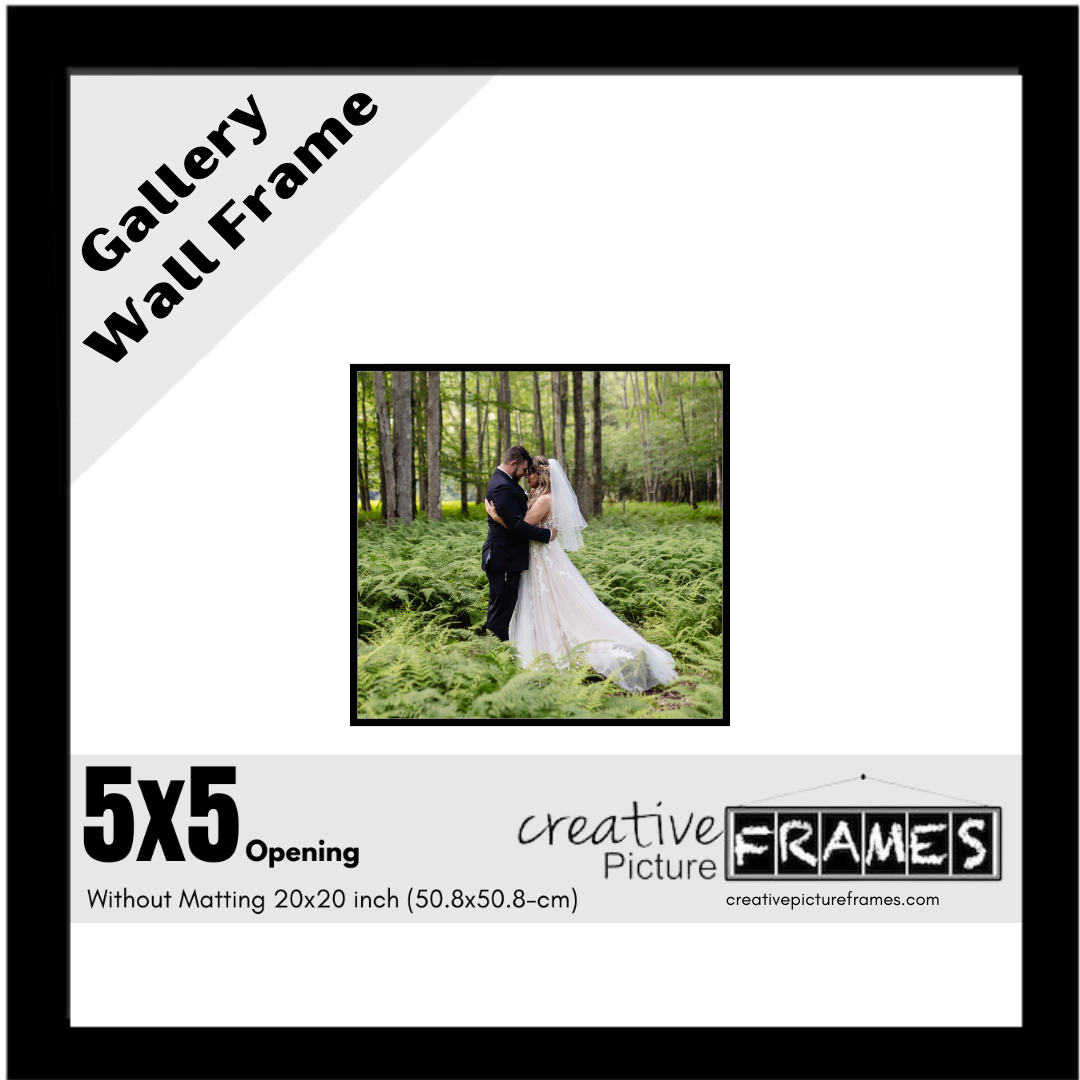 Gallery Wall Picture Frame 20x20 with Mat Opening Option