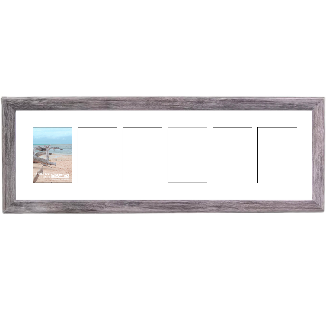 5x7 -inch 1-10 Opening Hamptons Driftwood Picture Frame Collage