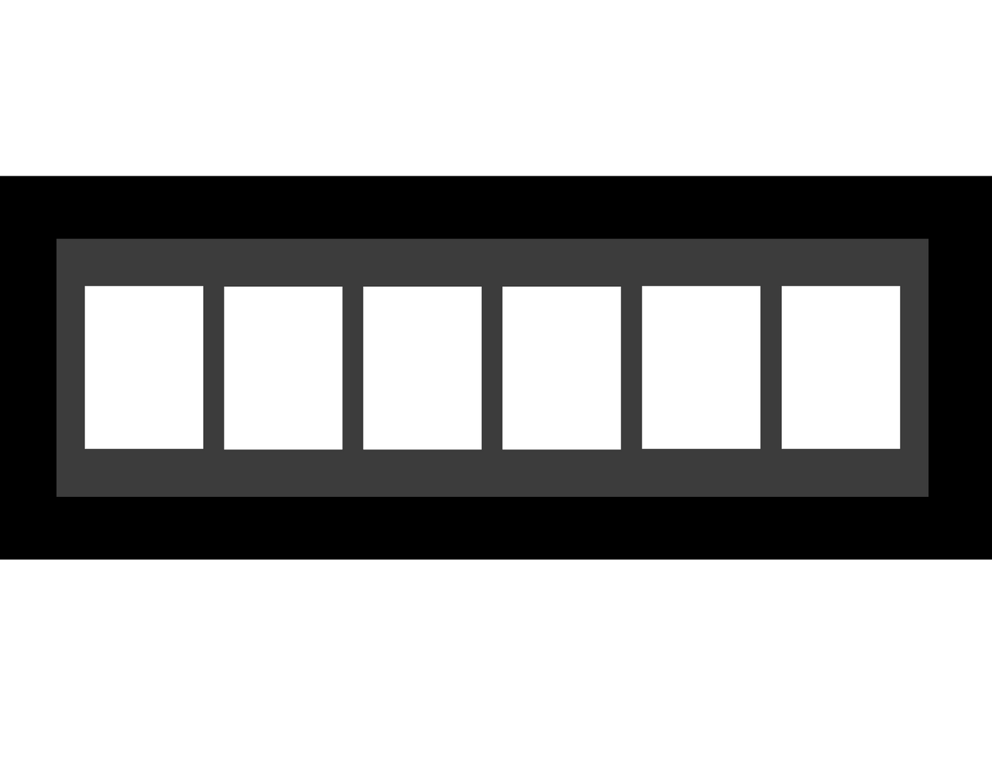 4x6-inch Multi 1-14 Opening Black Picture Frame