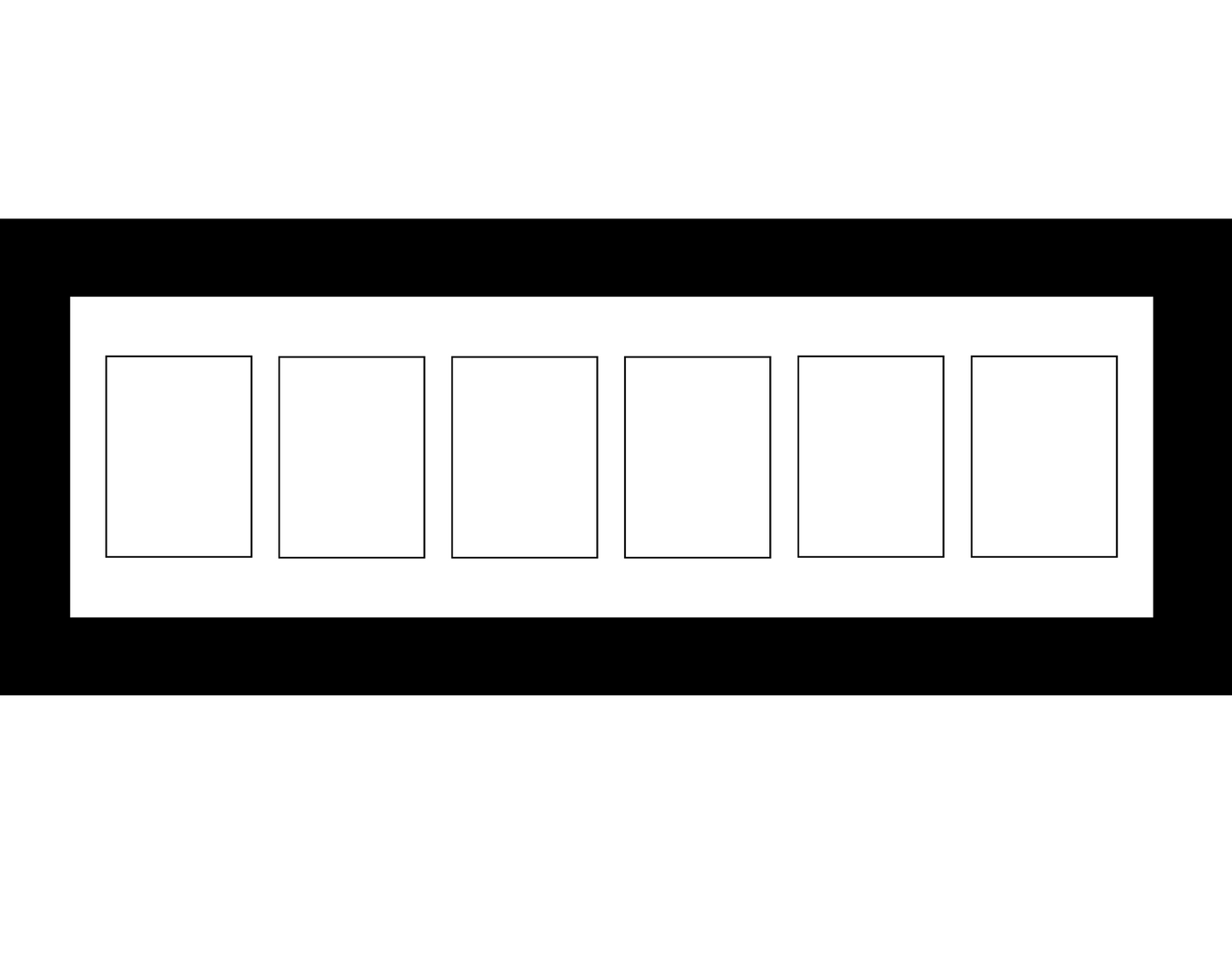 4x6-inch Multi 1-14 Opening Black Picture Frame