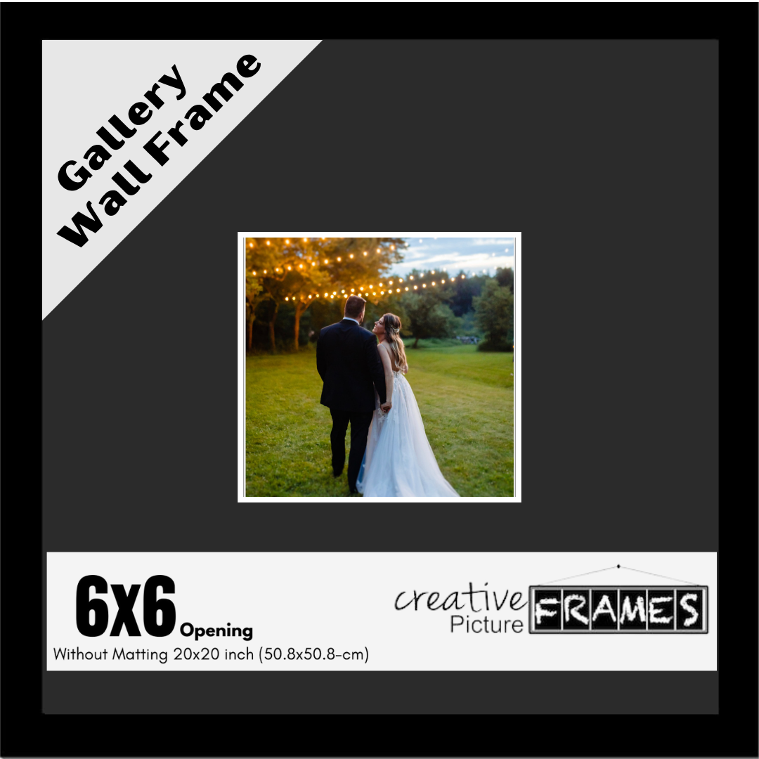 Gallery Wall Picture Frame 20x20 with Mat Opening Option