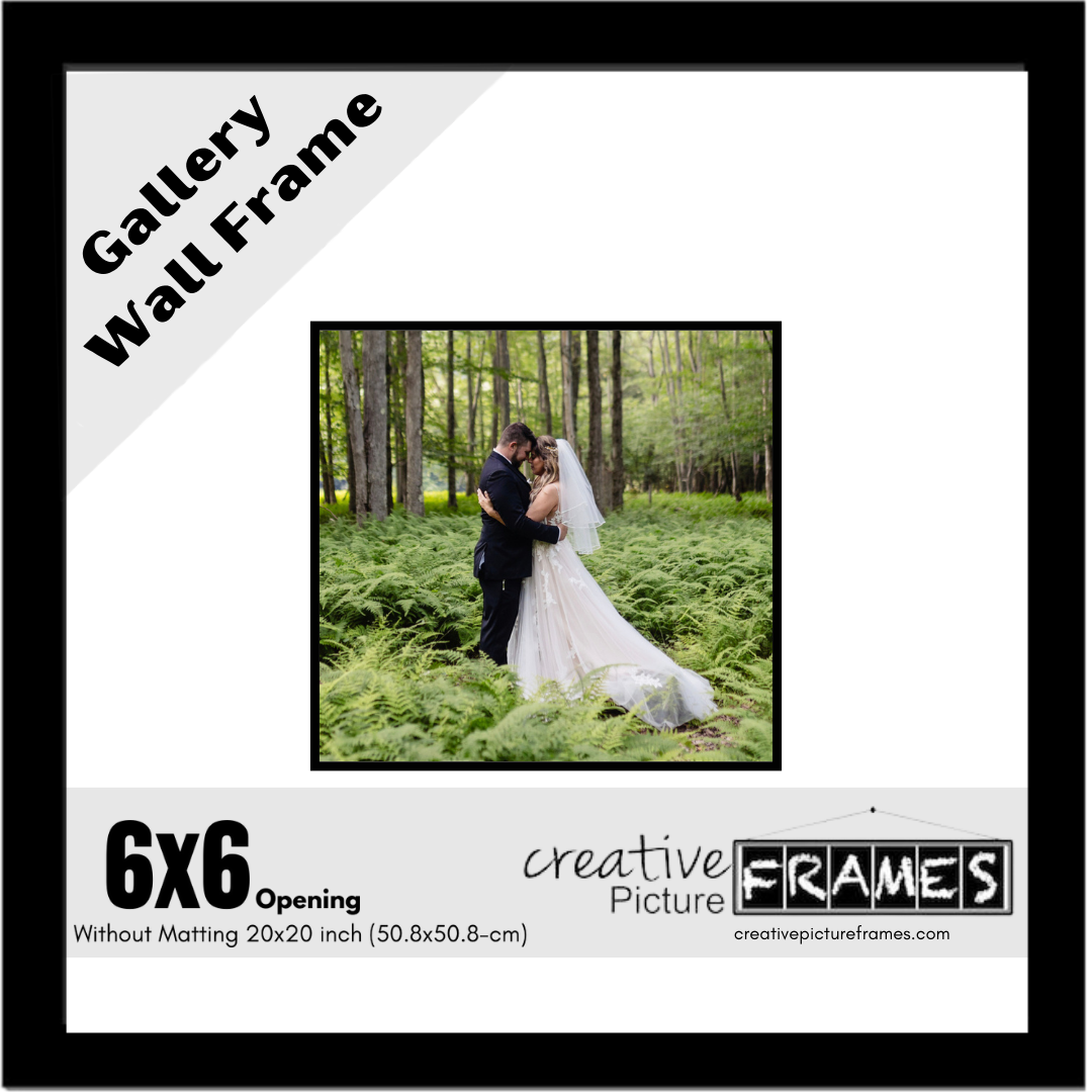 Gallery Wall Picture Frame 20x20 with Mat Opening Option