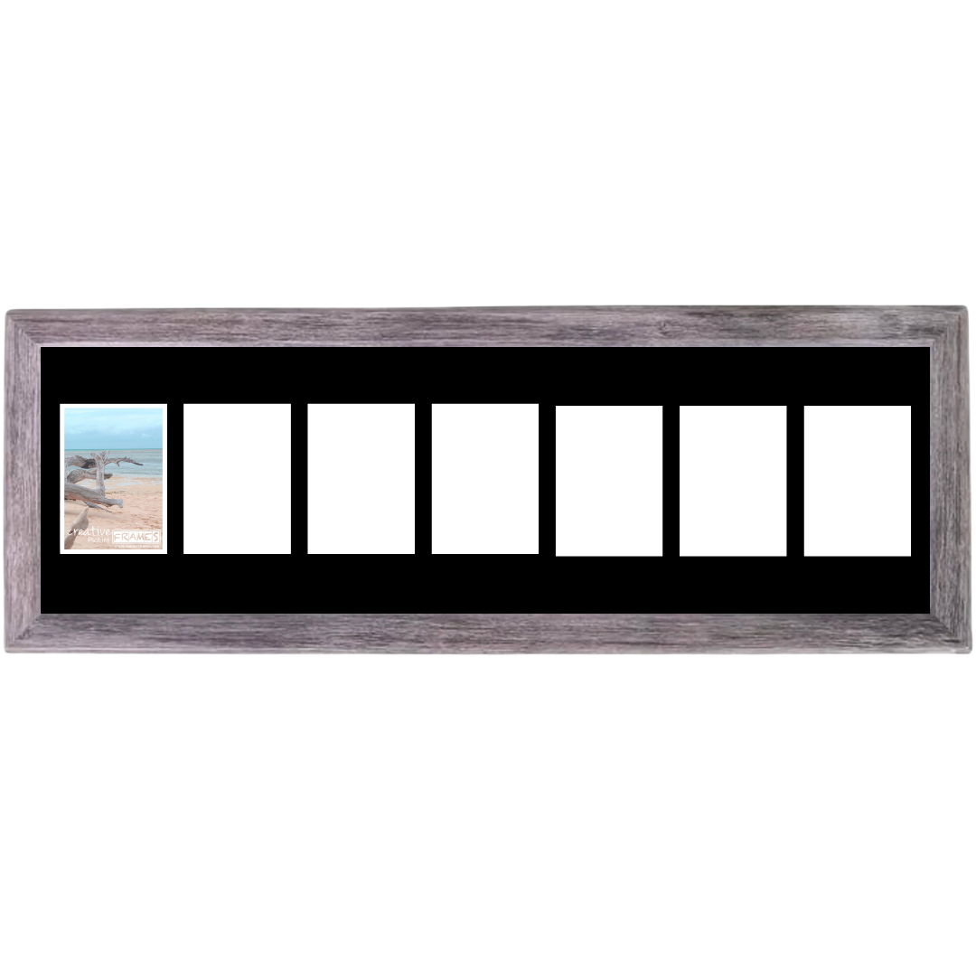 4x6 -inch Multi 1-14 Opening Hamptons Driftwood Picture Frame Collage