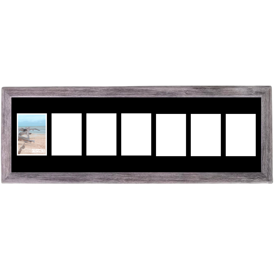 4x6-inch Multi Opening Driftwood Picture Frame