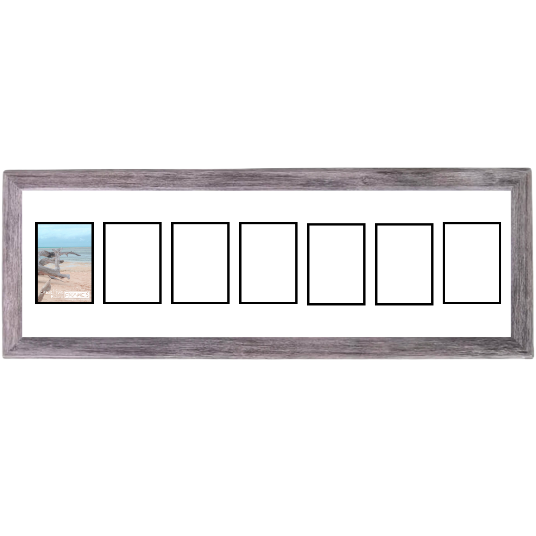 4x6 -inch Multi 1-14 Opening Hamptons Driftwood Picture Frame Collage