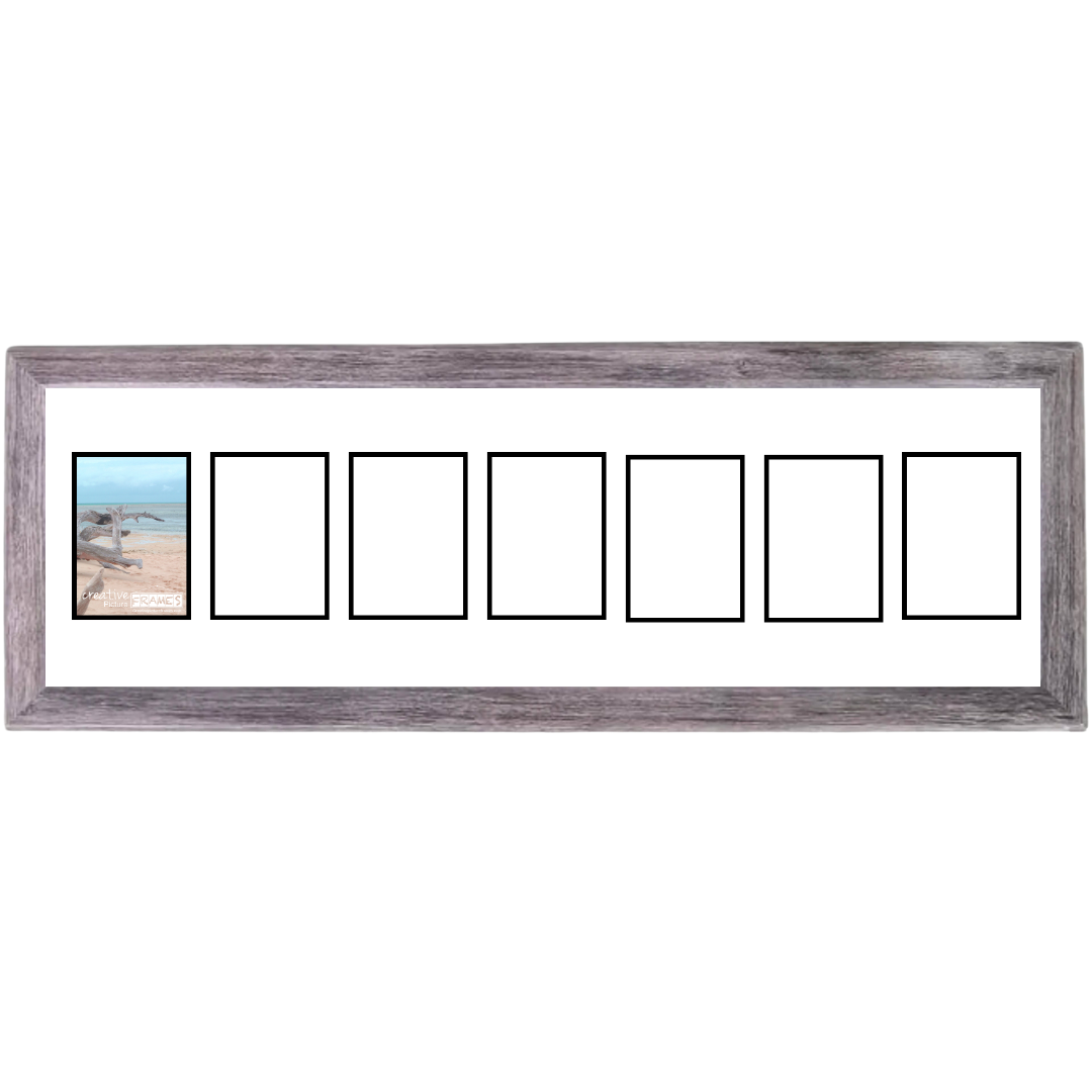 4x6-inch Multi Opening Driftwood Picture Frame