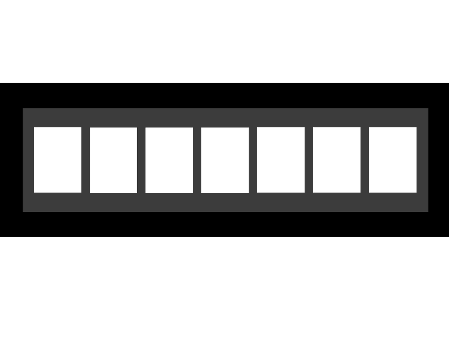 4x6-inch Multi 1-14 Opening Black Picture Frame