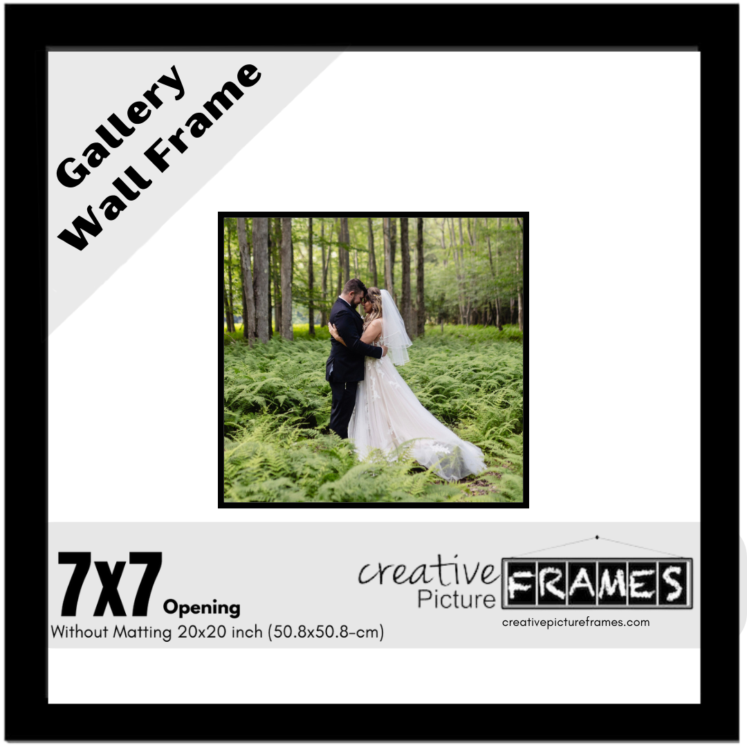 Gallery Wall Picture Frame 20x20 with Mat Opening Option