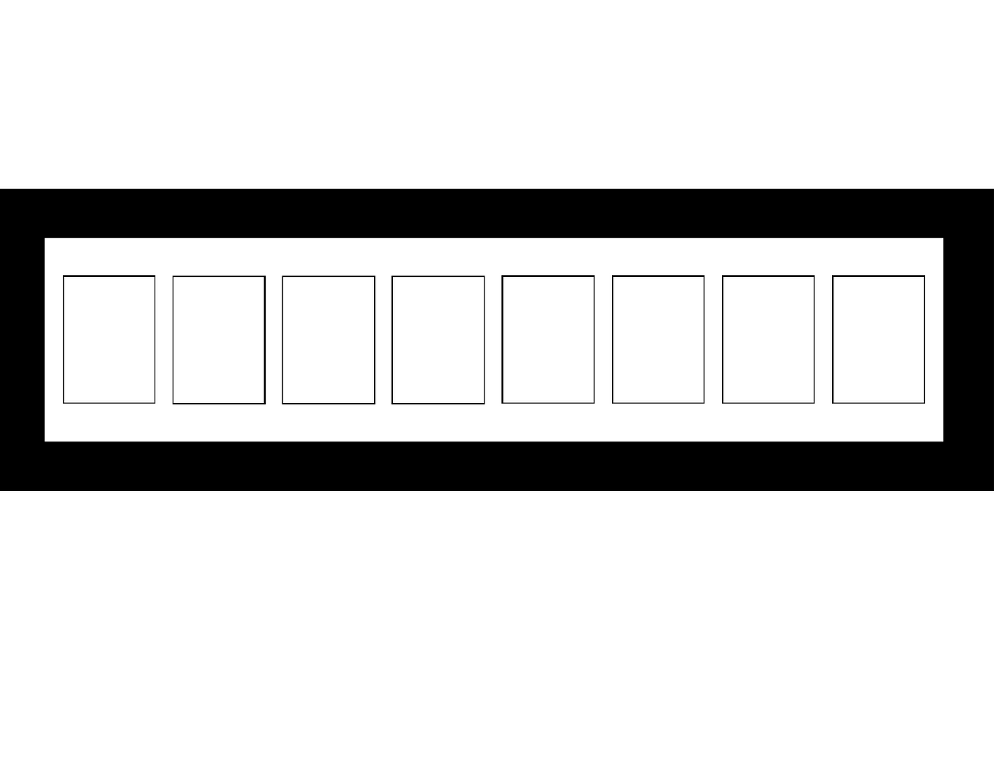 4x6-inch Multi 1-14 Opening Black Picture Frame
