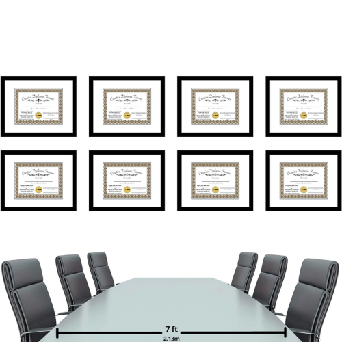 6x8 Black Diploma Frame with Mat