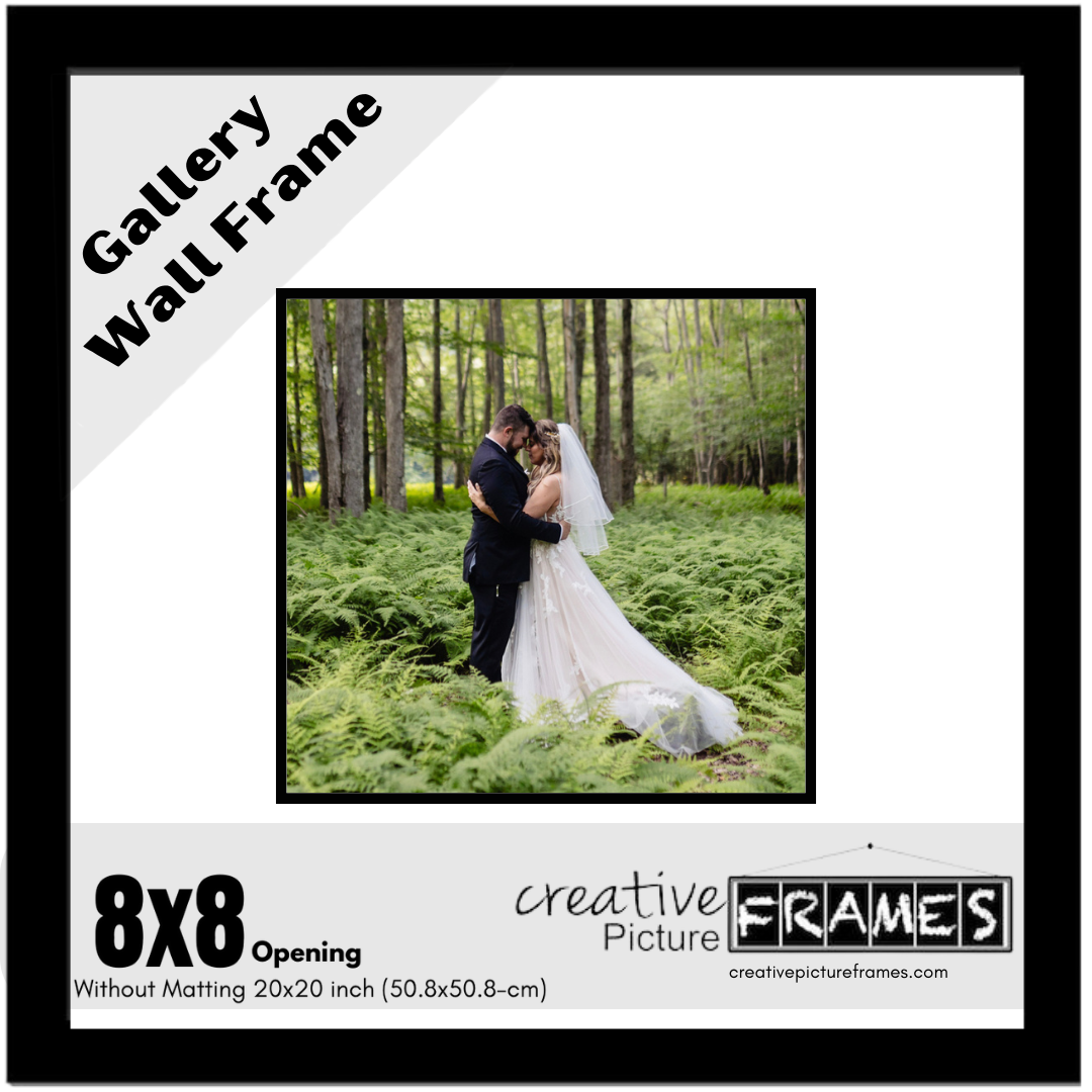 Gallery Wall Picture Frame 20x20 with Mat Opening Option