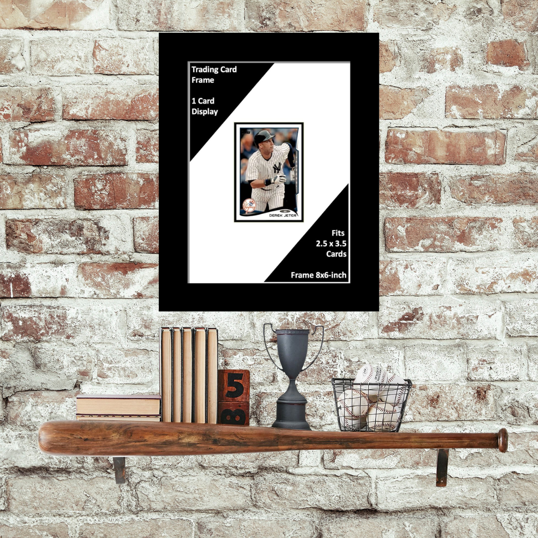 1-12 Opening 2.5x3.5 Baseball Trading Card Horizontal Manhattan Black Collectors Frame