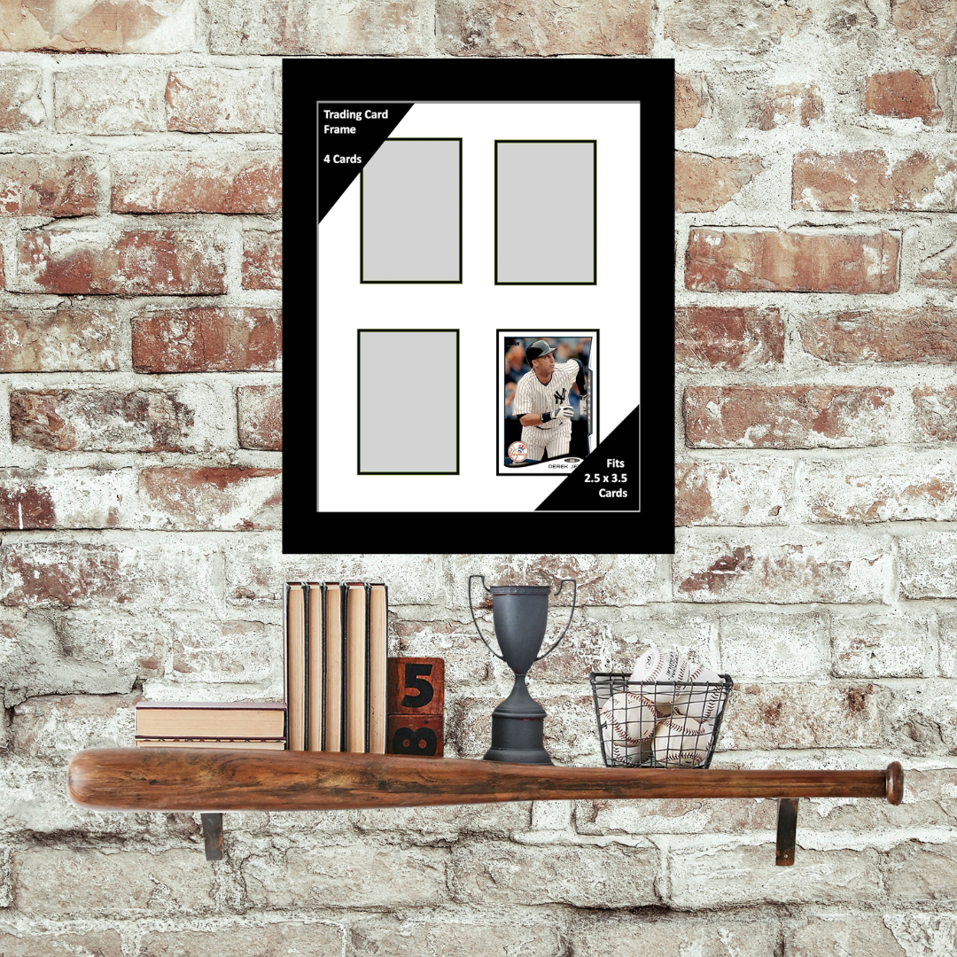4 Opening 2.5" x 3.5" Trading Card Black Manhattan Frame