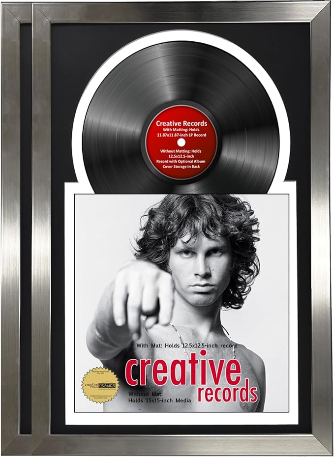 12" Jukebox Record Frame in Our Carnegie Stainless Steel Molding