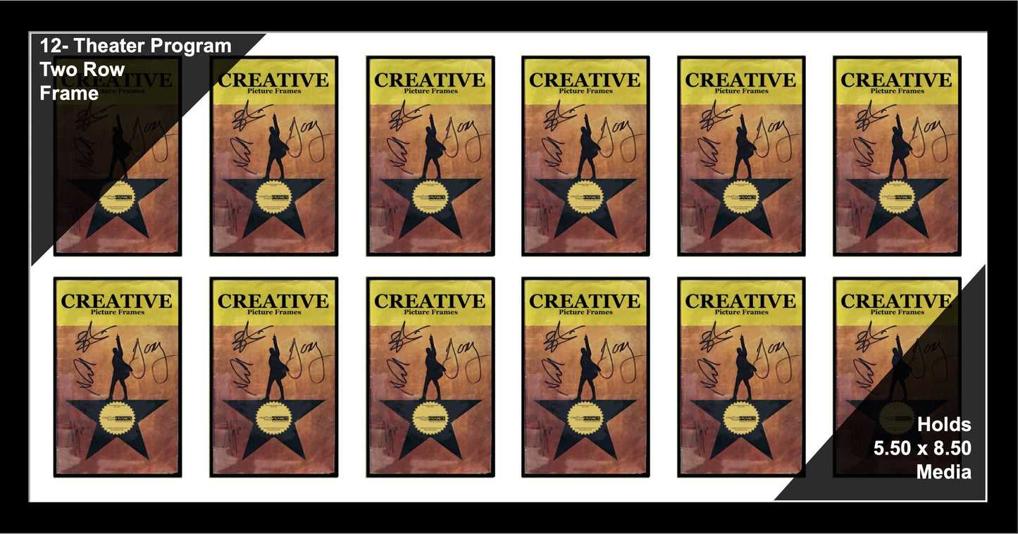Multi-Opening Theatre Bill Frame - Black Manhattan with Optional Matting (Theatre Bill Not Included)