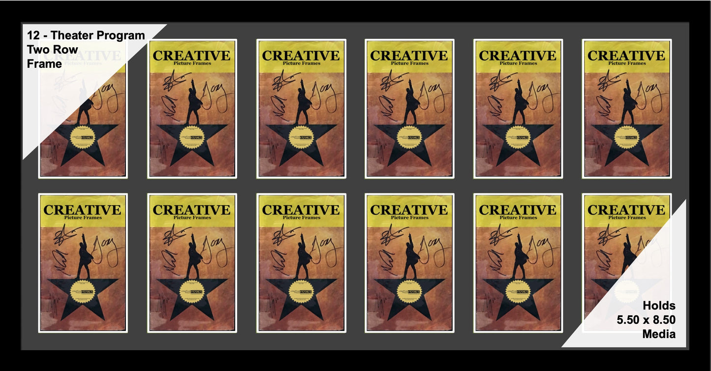 Multi-Opening Theatre Bill Frame - Black Manhattan with Optional Matting (Theatre Bill Not Included)