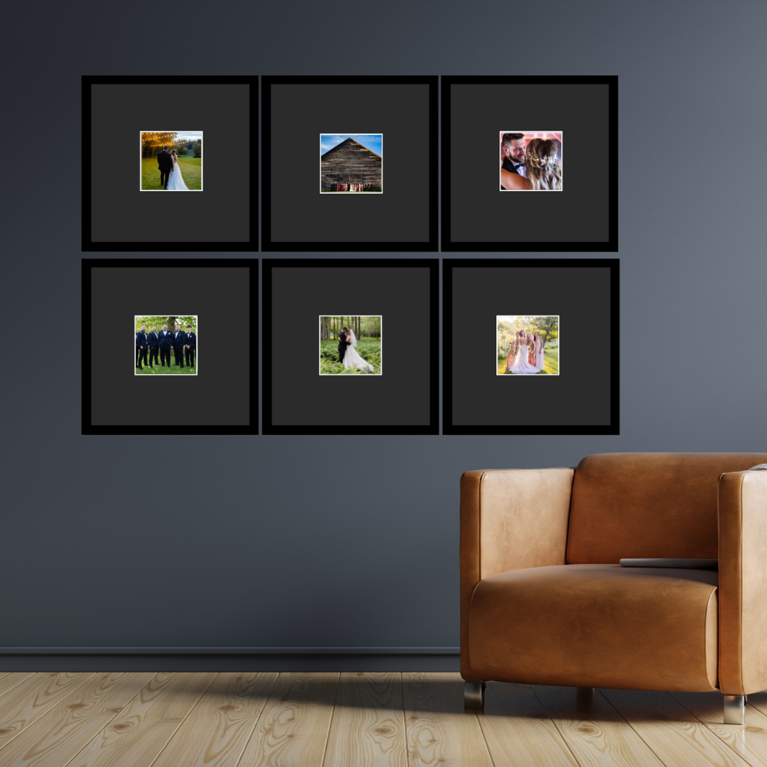 Gallery Wall Picture Frame 20x20 with Mat Opening Option