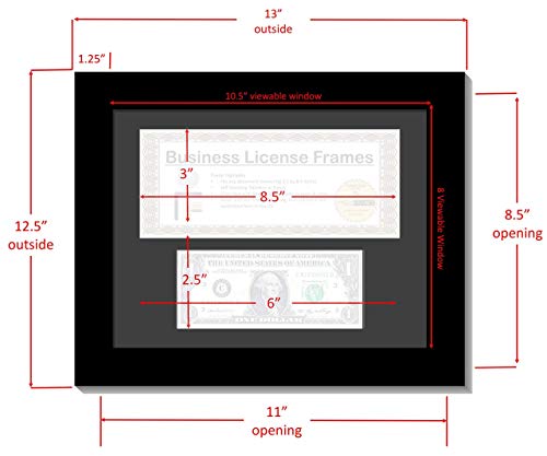 First Dollar / Business License Frame with Mat