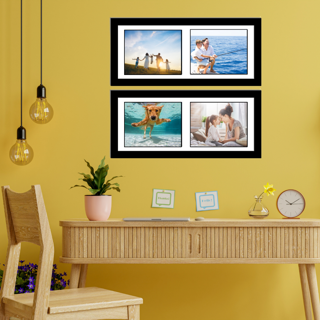 8x10-inch 2-4 Opening Black Picture Frame